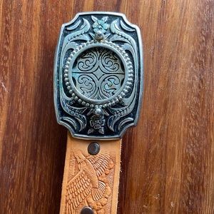 Hand Tooled Leather Belt